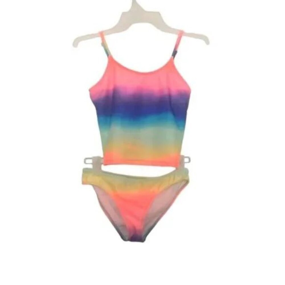 Sugar & Jade Girls Rainbow Tankini Bikini - M 10